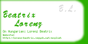 beatrix lorenz business card
